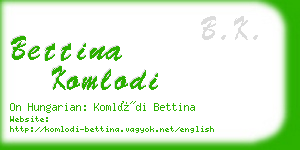 bettina komlodi business card